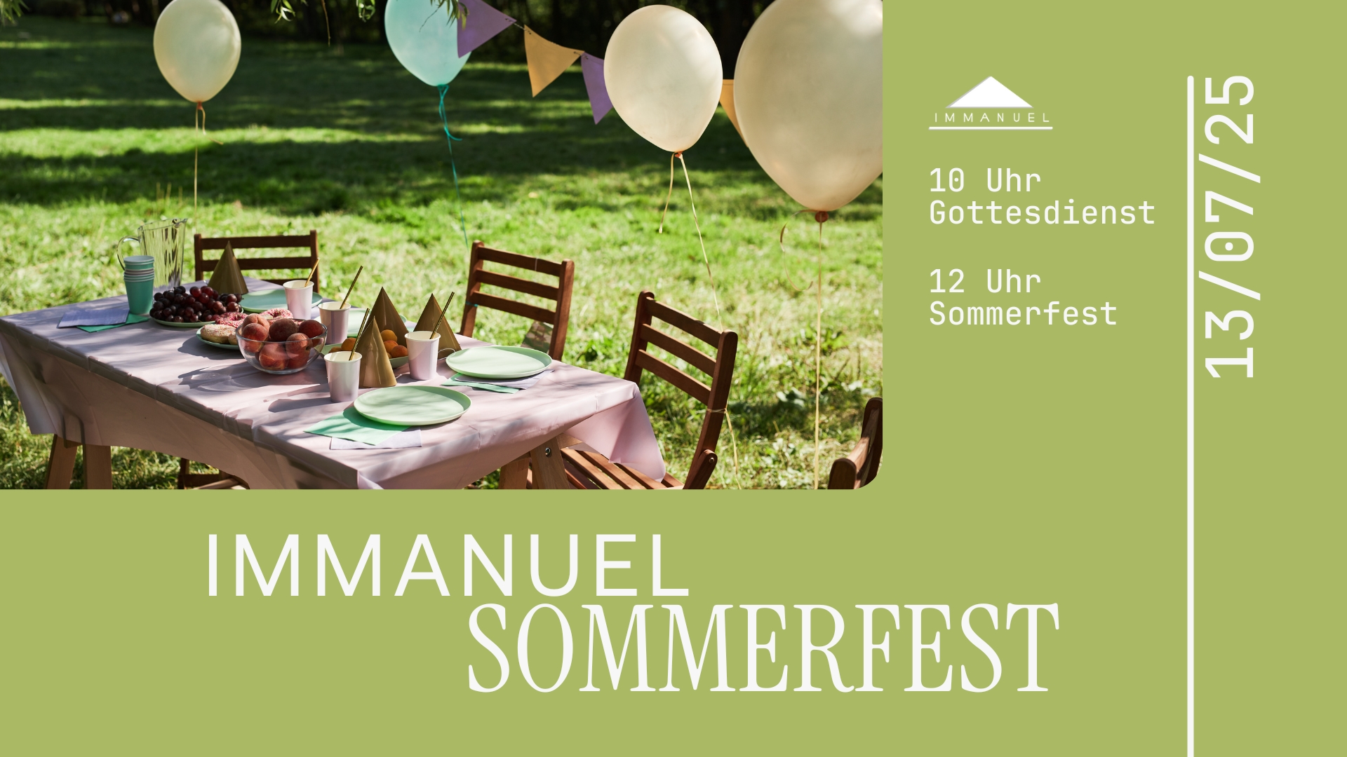 Einladung zum Sommerfest am 13. Juli.