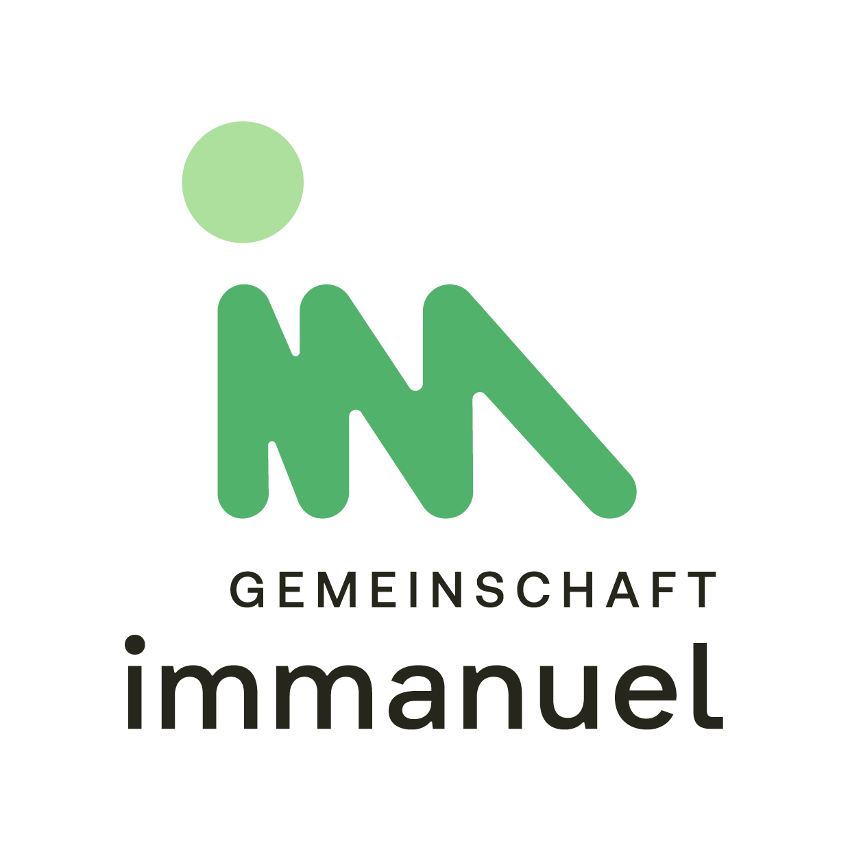 die Buchstaben i und m bilden das neue Logo der Gemeinschaft Immanuel